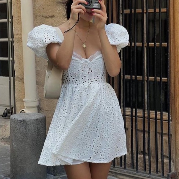 For Love And Lemons Dresses & Skirts - For Love and Lemons Becca Mini Dress - Ivory